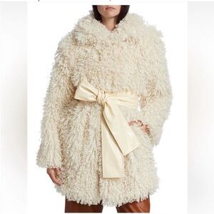 Staud Lydia Belted Sherpa Coat